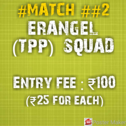 ENTRY ₹100, 🏆WIN ₹500 •SQUAD